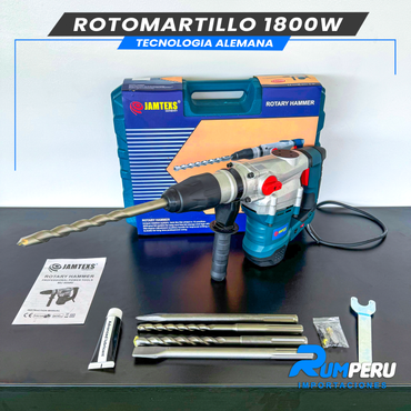 Rotomartillo 1800W Tecnología Alemana 8 Kilos