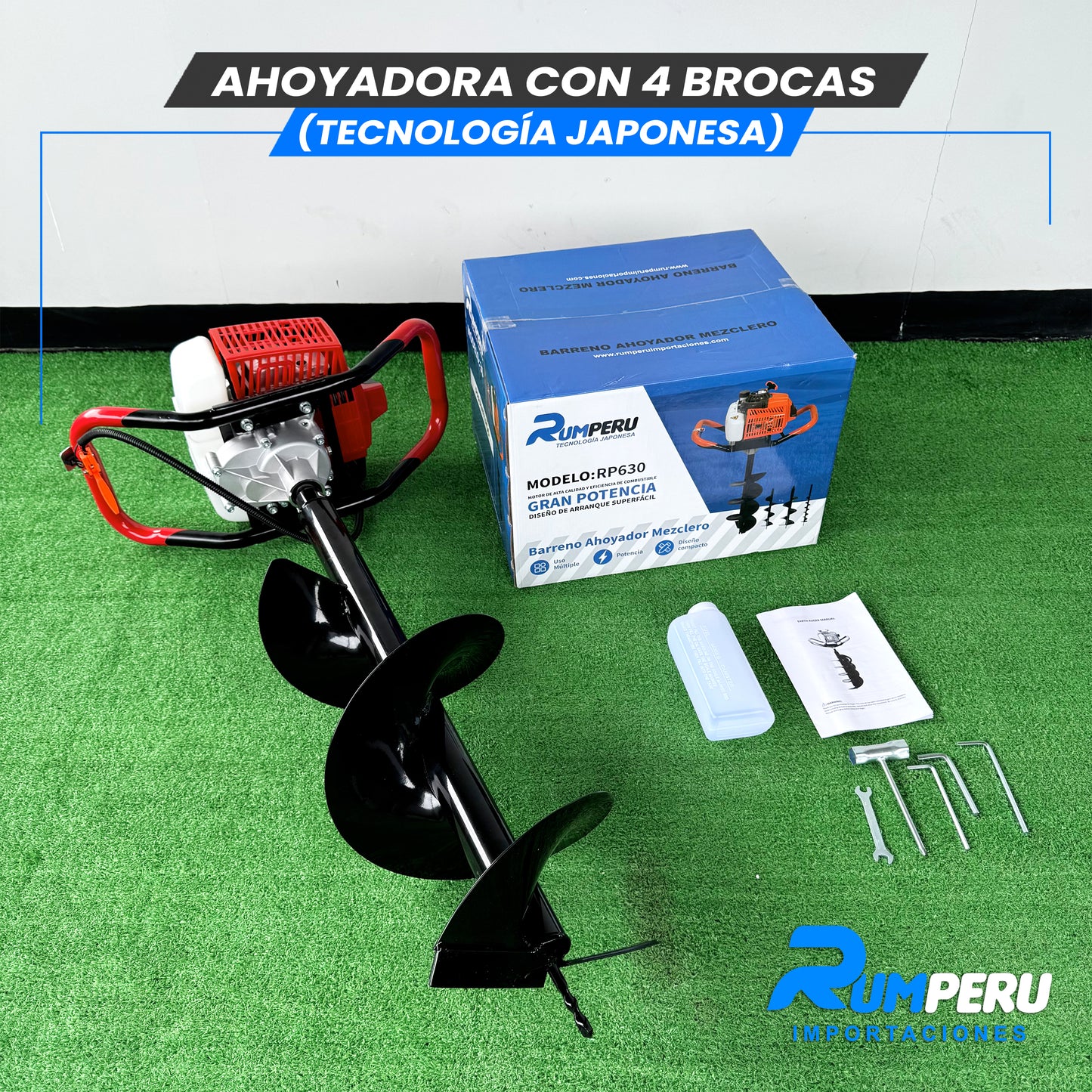 Ahoyadora con 4 Brocas (Tecnología Japonesa)