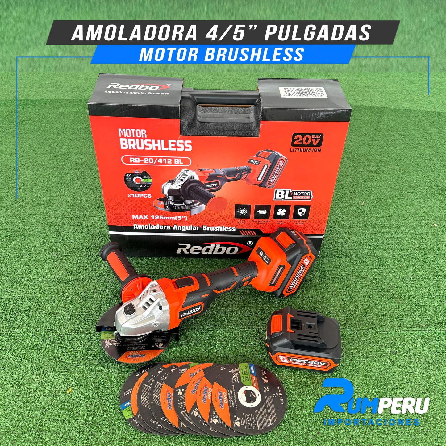 AMOLADORA 4/5 PULGADAS MOTOR BRUSHLESS