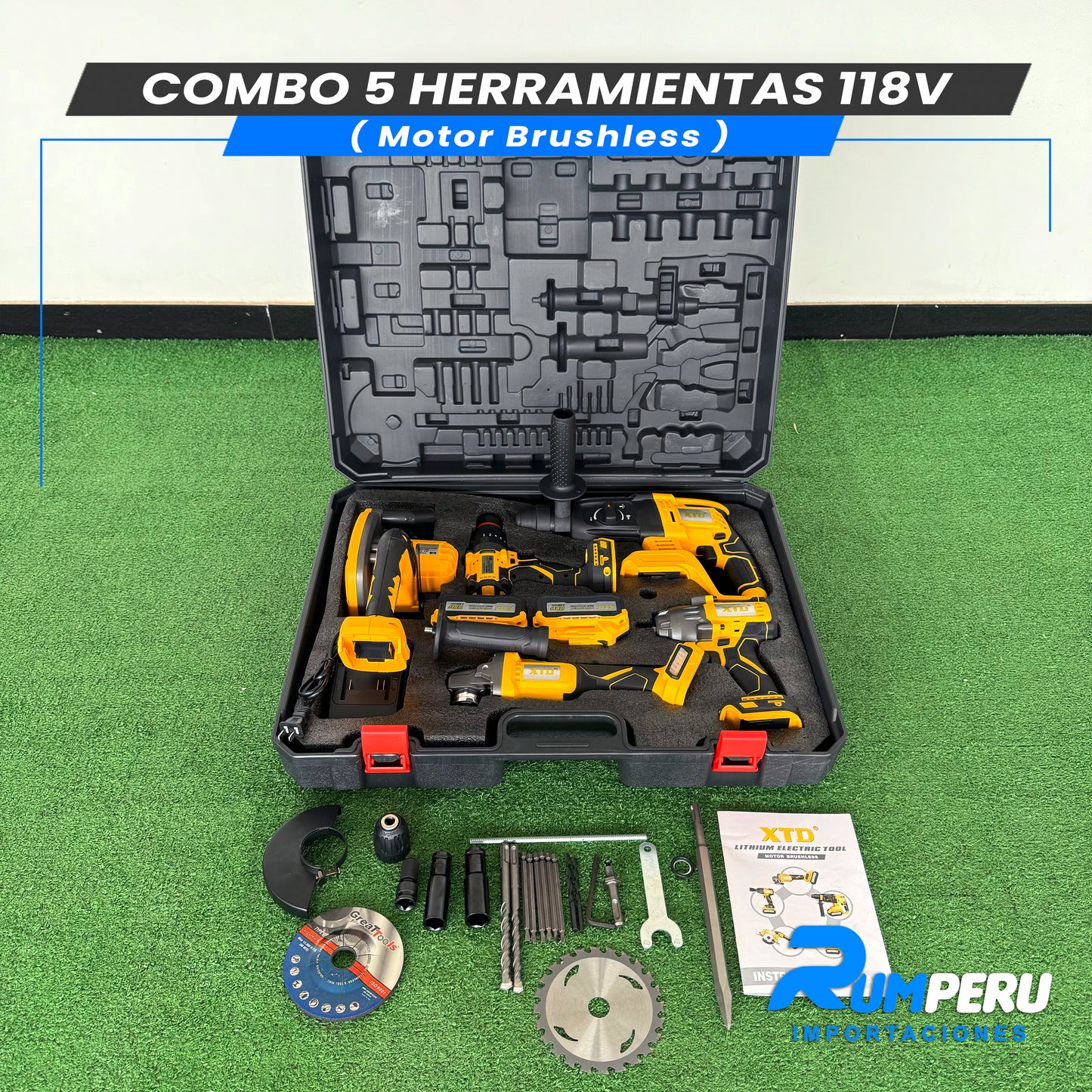 COMBO 5 HERRAMIENTAS 118V (MOTOR BRUSHLESS
