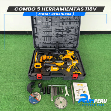 COMBO 5 HERRAMIENTAS 118V (MOTOR BRUSHLESS