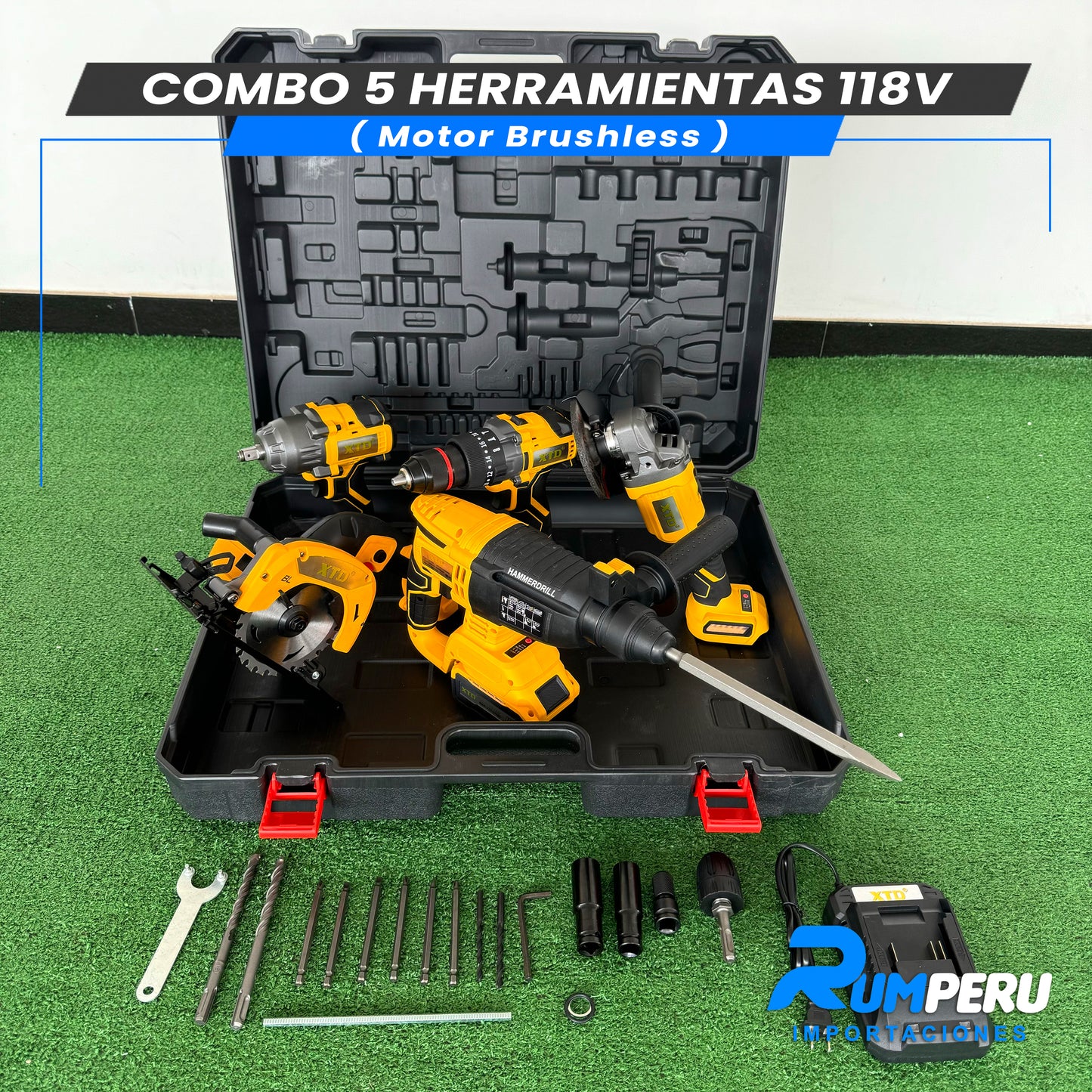 COMBO 5 HERRAMIENTAS 118V (MOTOR BRUSHLESS