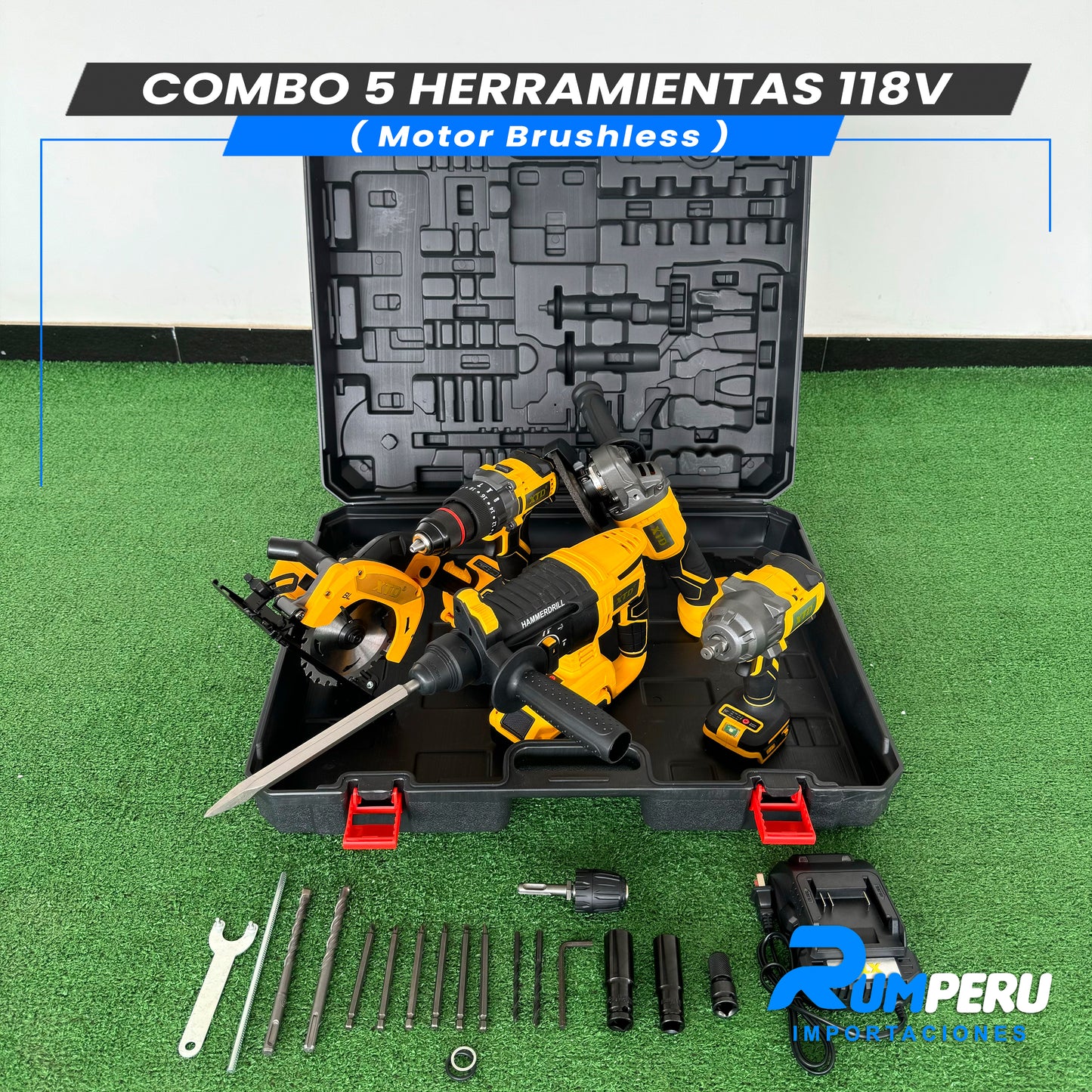 COMBO 5 HERRAMIENTAS 118V (MOTOR BRUSHLESS
