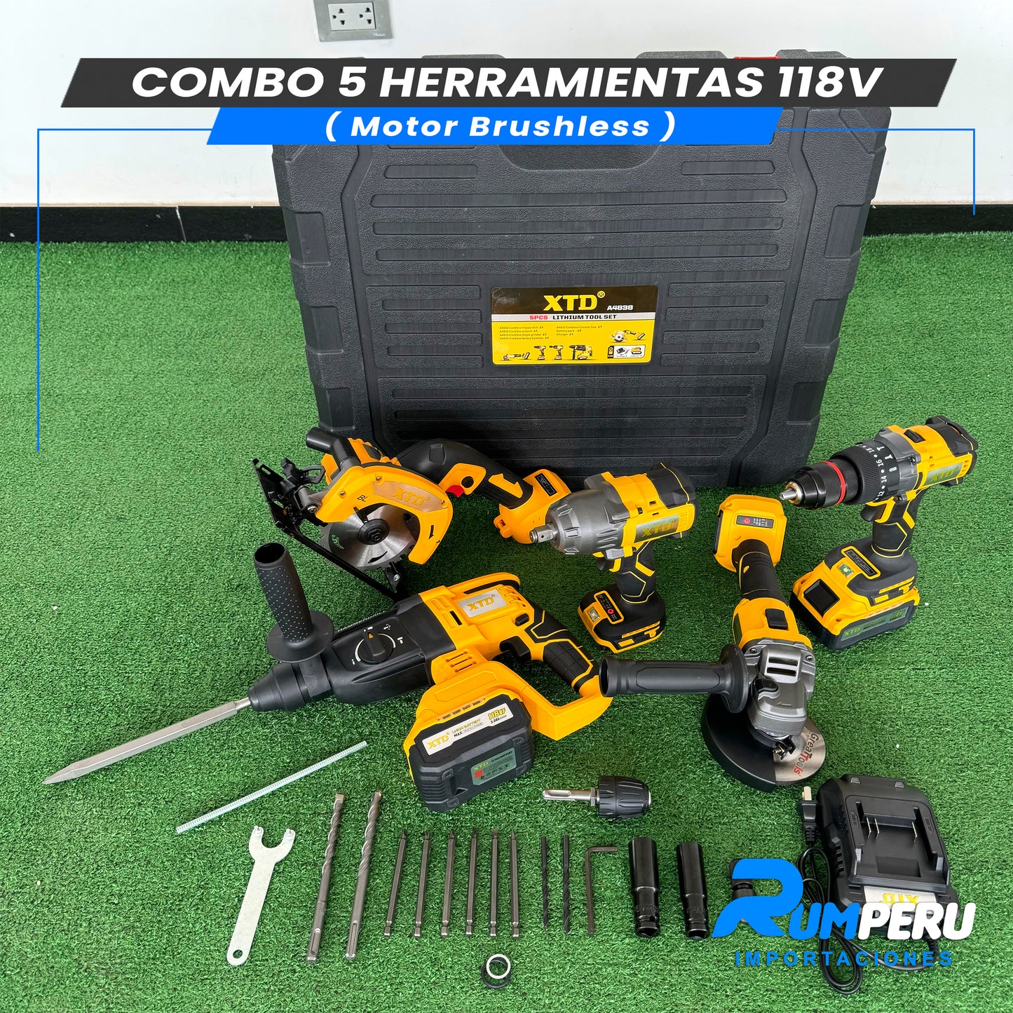COMBO 5 HERRAMIENTAS 118V (MOTOR BRUSHLESS