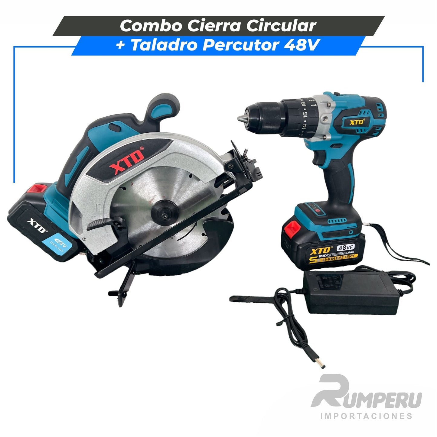 Combo Cierra Circular + Taladro Percutor 48V