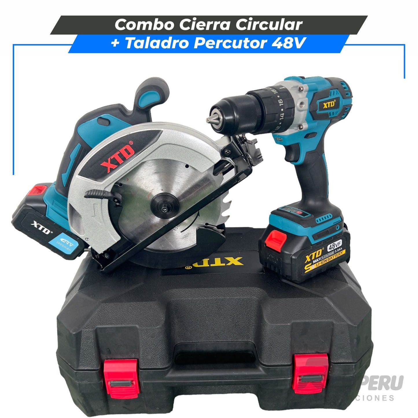 Combo Cierra Circular + Taladro Percutor 48V