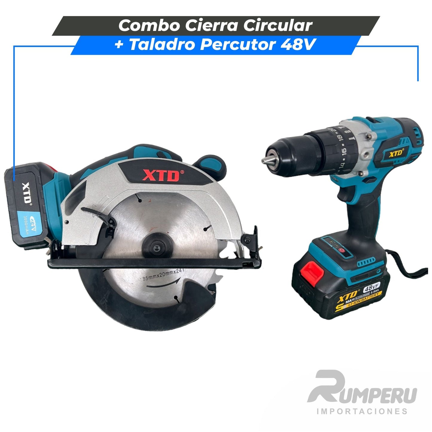 Combo Cierra Circular + Taladro Percutor 48V