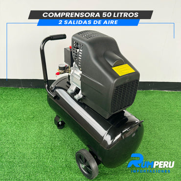 COMPRESORA 50 LITROS 2 SALIDAS DE AIRE