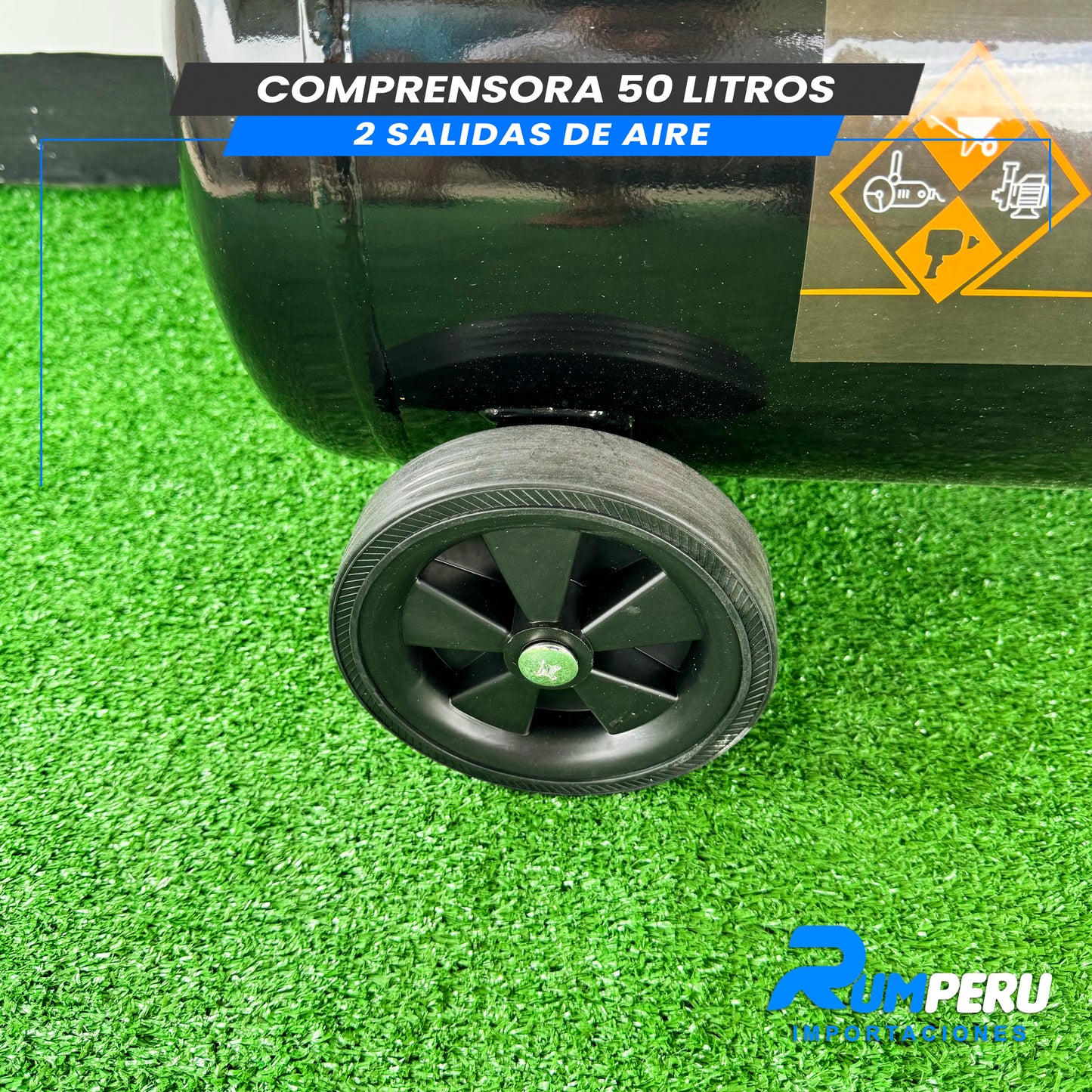 COMPRESORA 50 LITROS 2 SALIDAS DE AIRE
