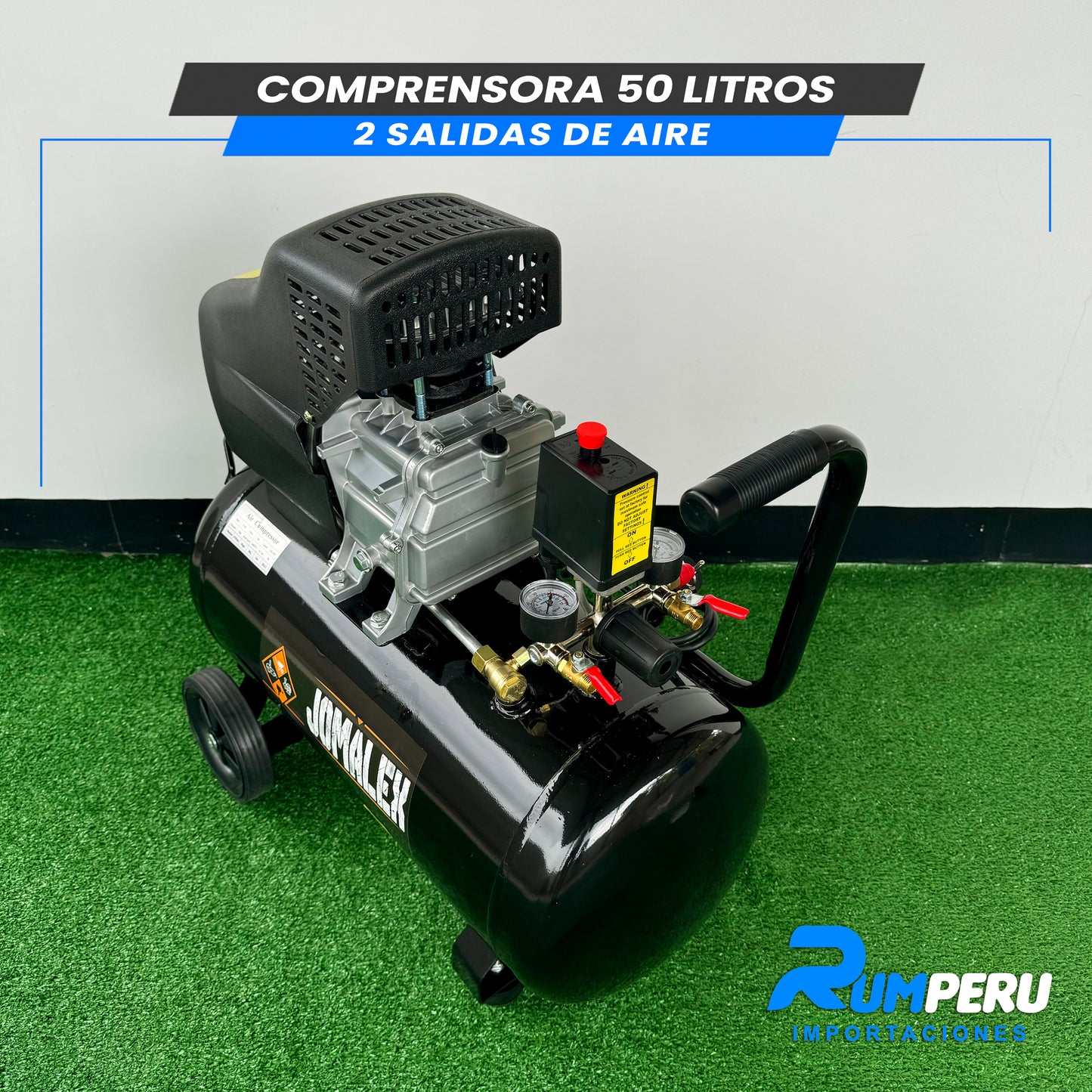 COMPRESORA 50 LITROS 2 SALIDAS DE AIRE
