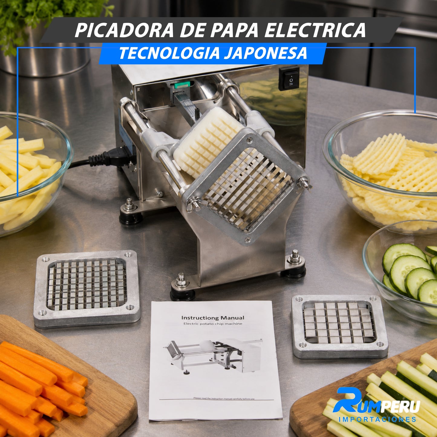 Picadora De Papas Eléctrica (Tecnología Japonesa)
