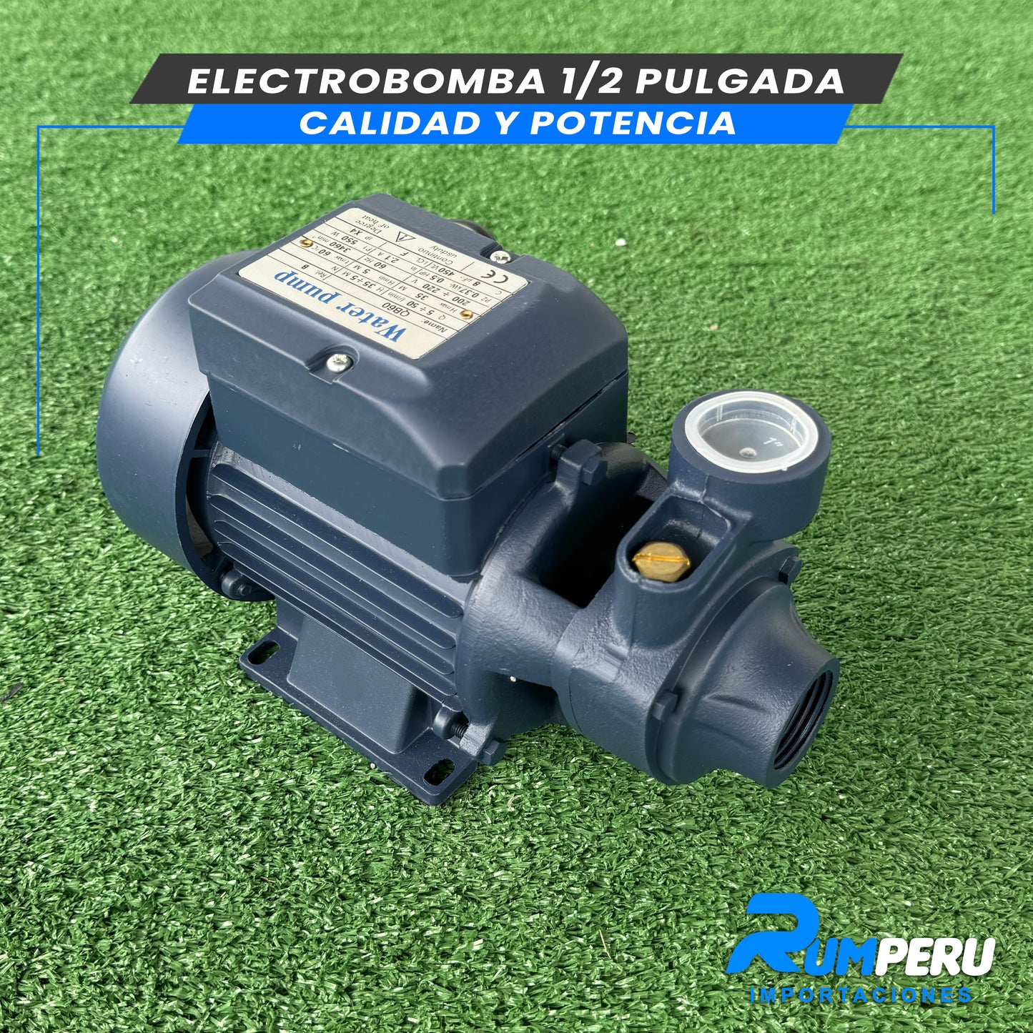 ELECTROBOMBA 1/2 PULGADA CALIDAD Y POTENCIA