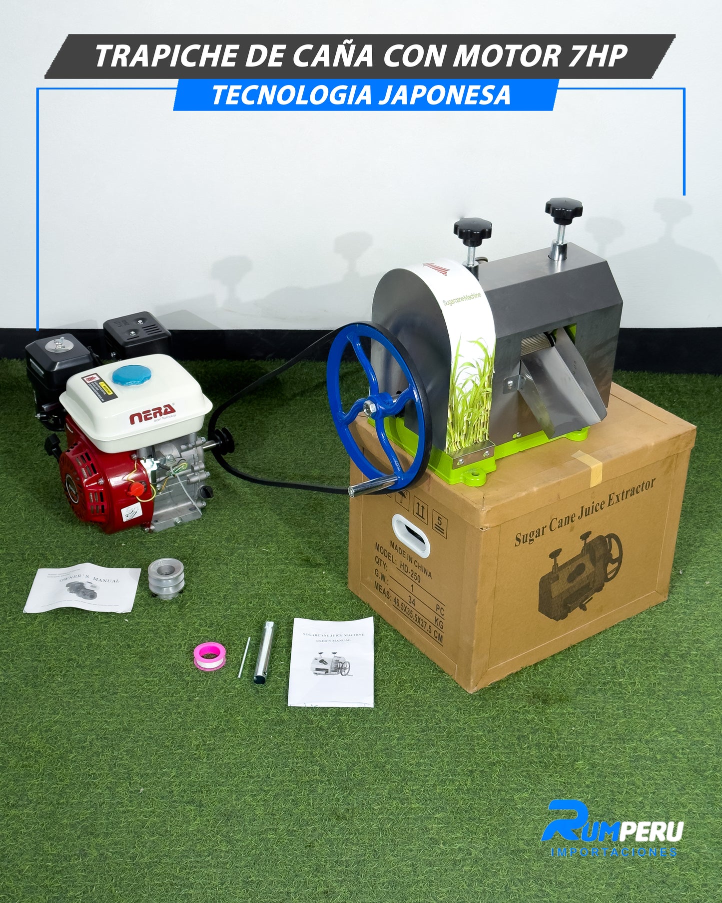 Trapiche De Caña Con Motor 7HP (Tecnología Japonesa)