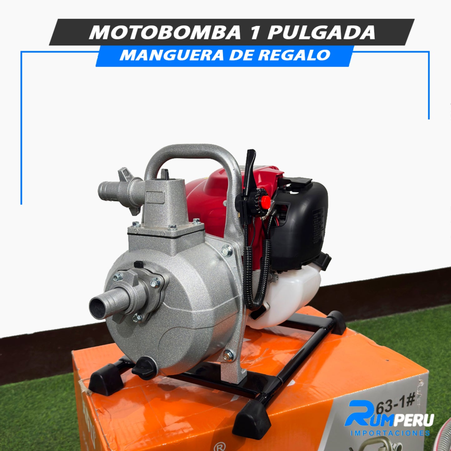 Motobomba 1 Pulgada Con Manguera De Regalo