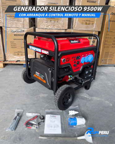 Generador Silencioso 9500W Con Arranque a Control Remoto