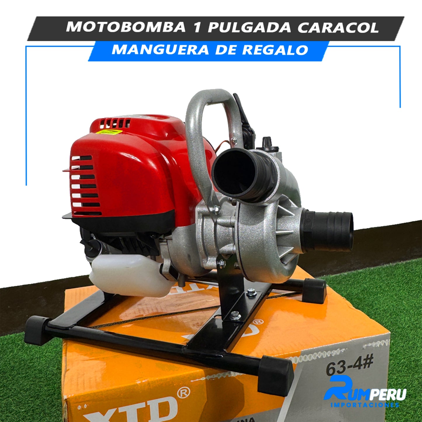 Motobomba 1 Pulgada Modelo Caracol Con Maguera De Regalo