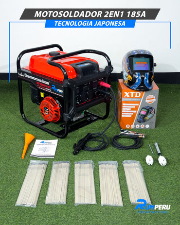 Motosoldador + Generador 185 Amperios (Tecnología Japonesa)