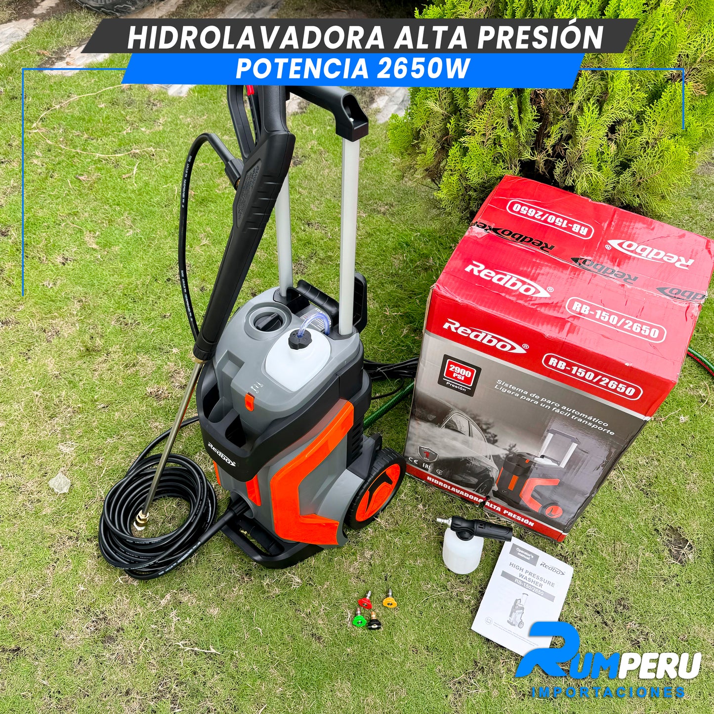 Hidrolavadora de Alta Presión 2650W