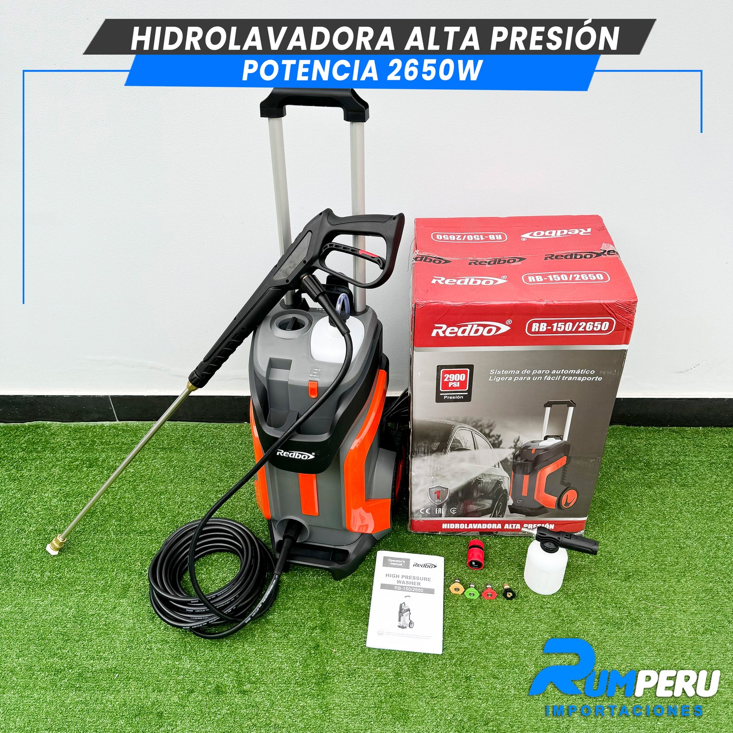 Hidrolavadora de Alta Presión 2650W