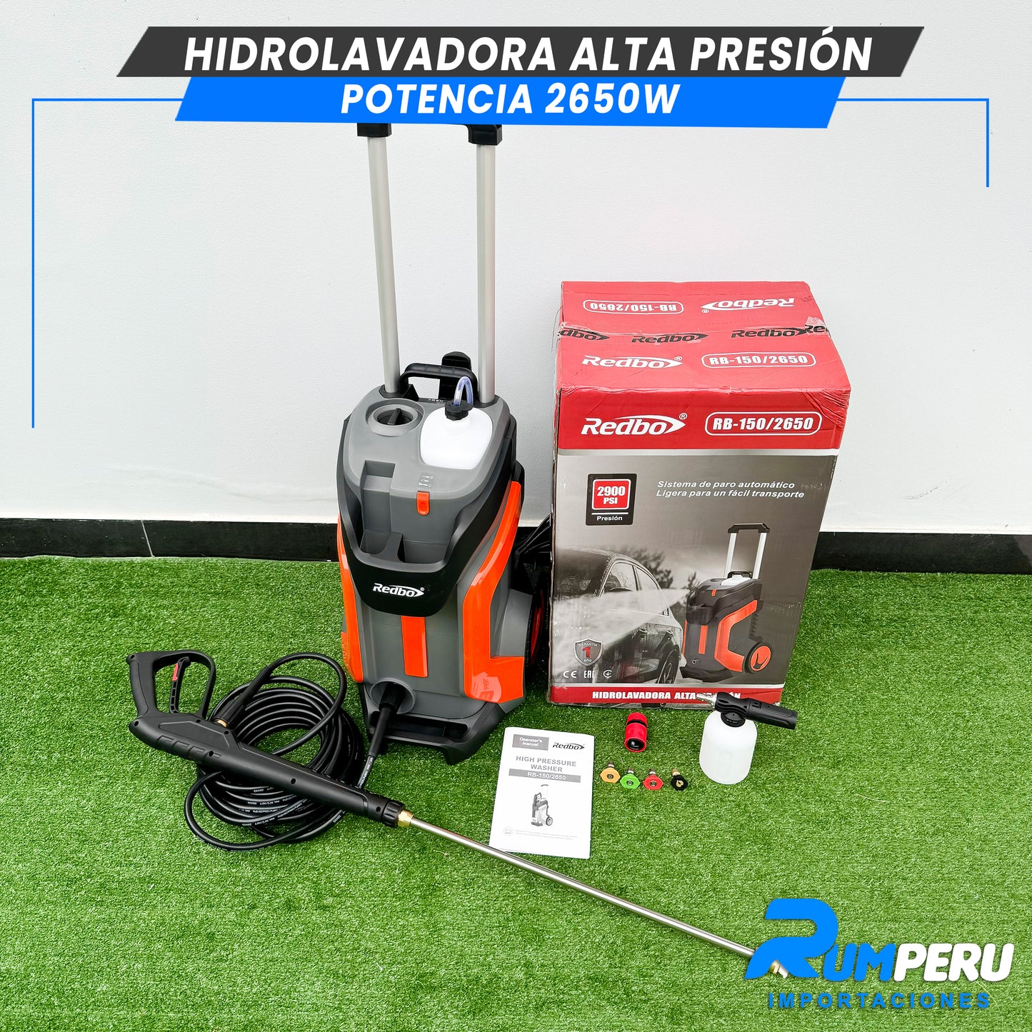Hidrolavadora de Alta Presión 2650W