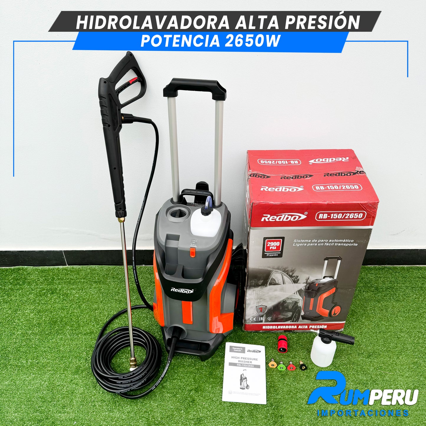 Hidrolavadora de Alta Presión 2650W
