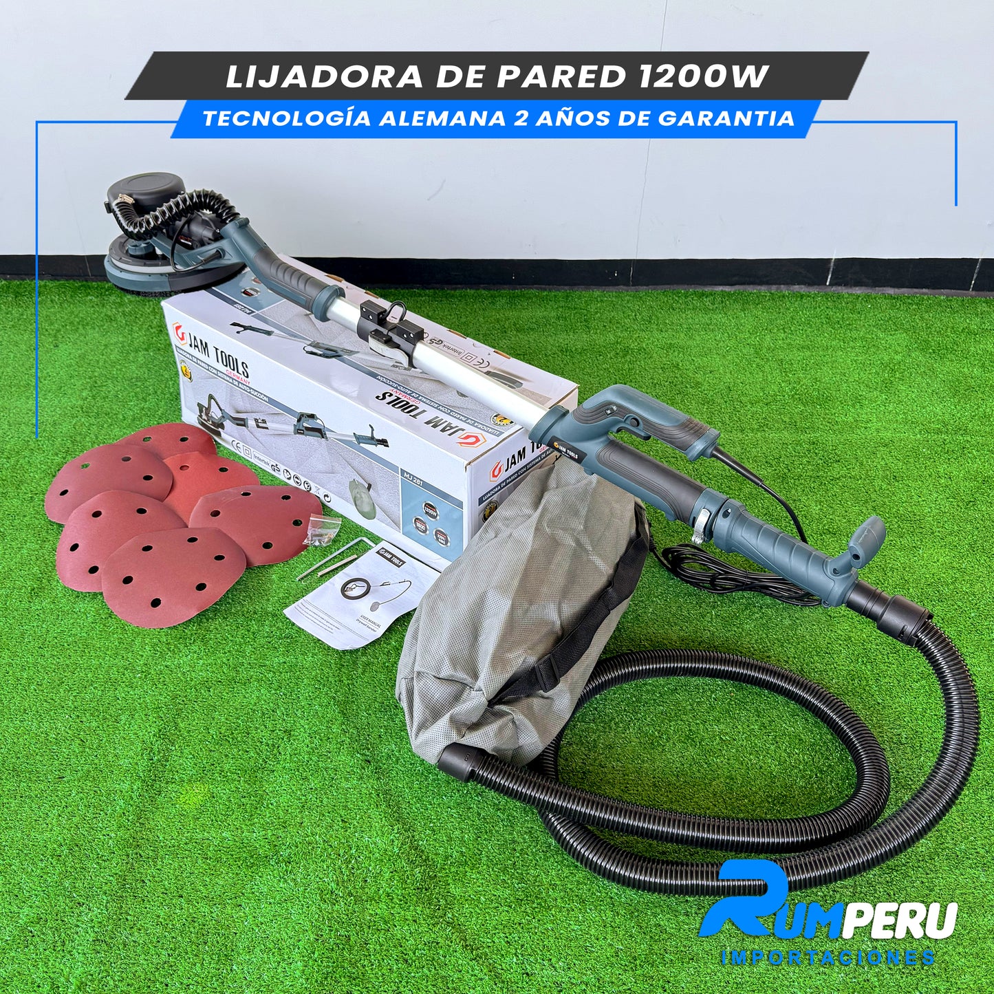 LIJADORA DE PARED 1200W TECNOLOGÍA ALEMANA 2 AÑOS DE GARANTIA