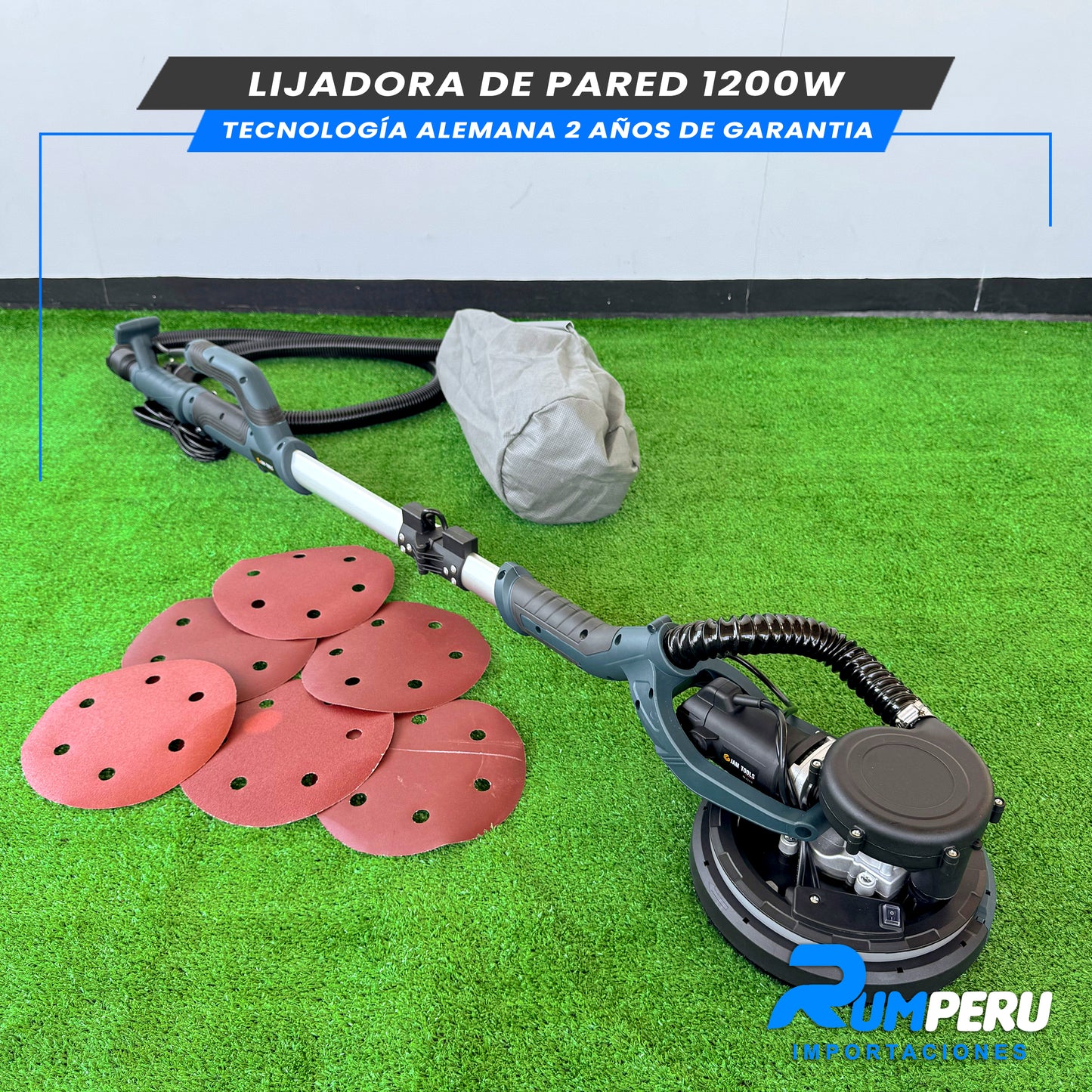 LIJADORA DE PARED 1200W TECNOLOGÍA ALEMANA 2 AÑOS DE GARANTIA