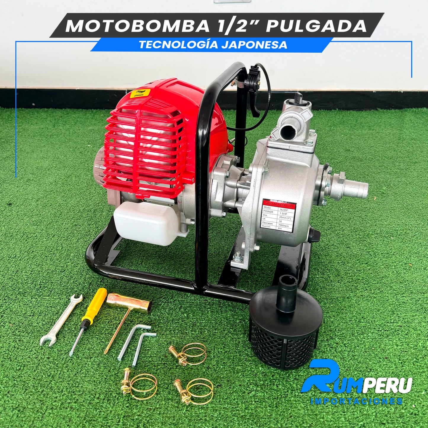 Motobomba 1/2 Pulgada Tecnología Japonesa