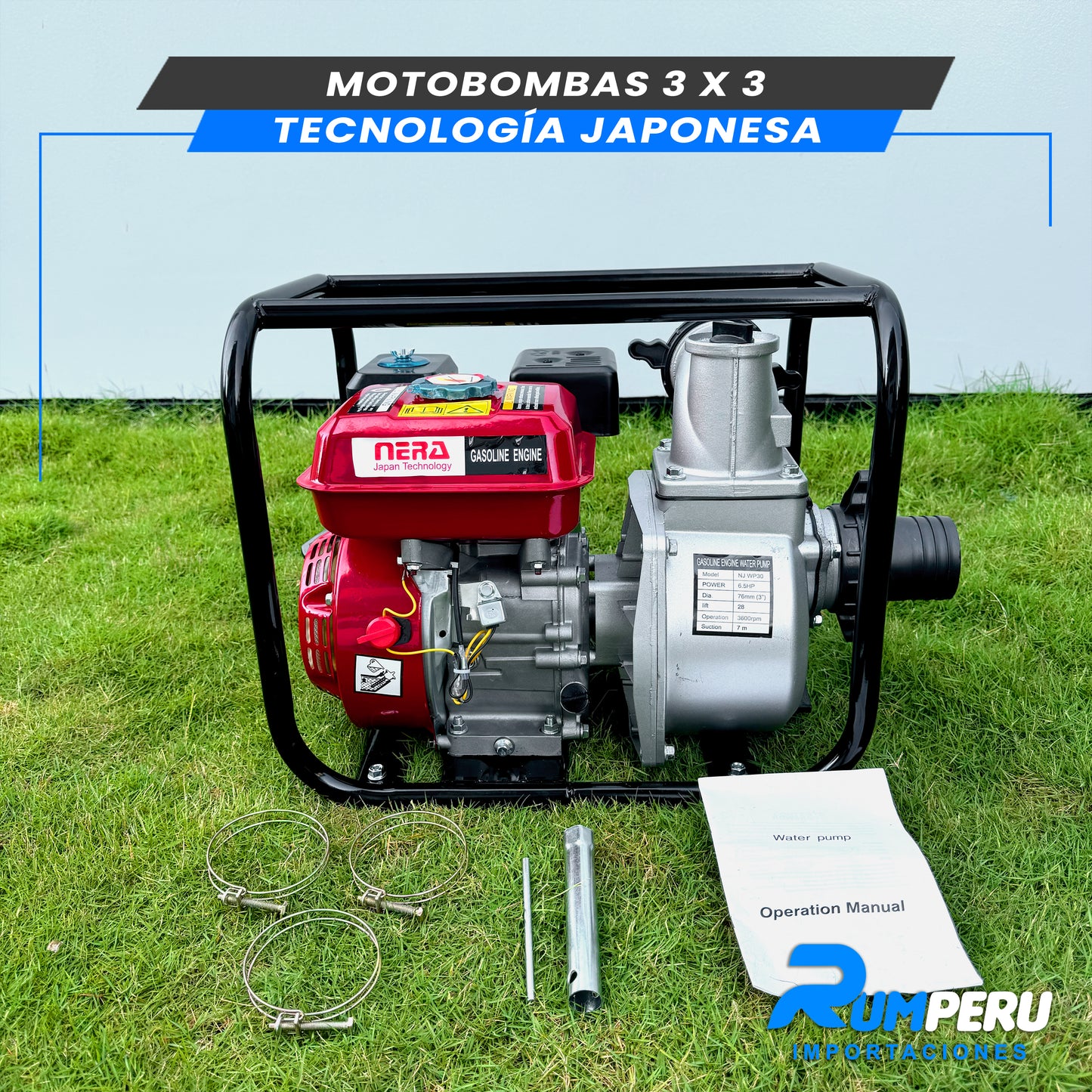 Motobombas 3x3 Tecnología Japonesa