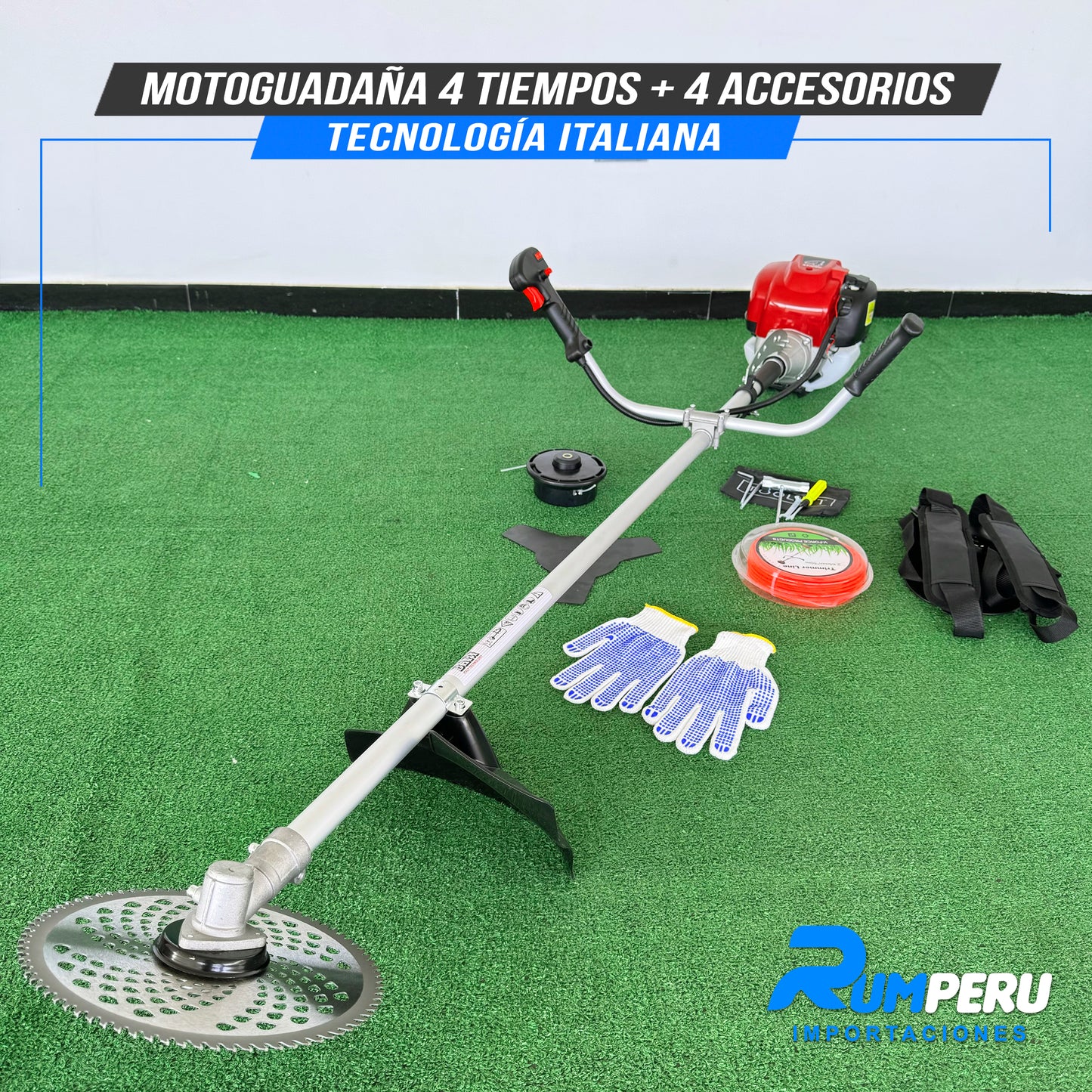 Motoguadaña 3 en 1 Motor 4 Tiempos (Tecnología Italiana)