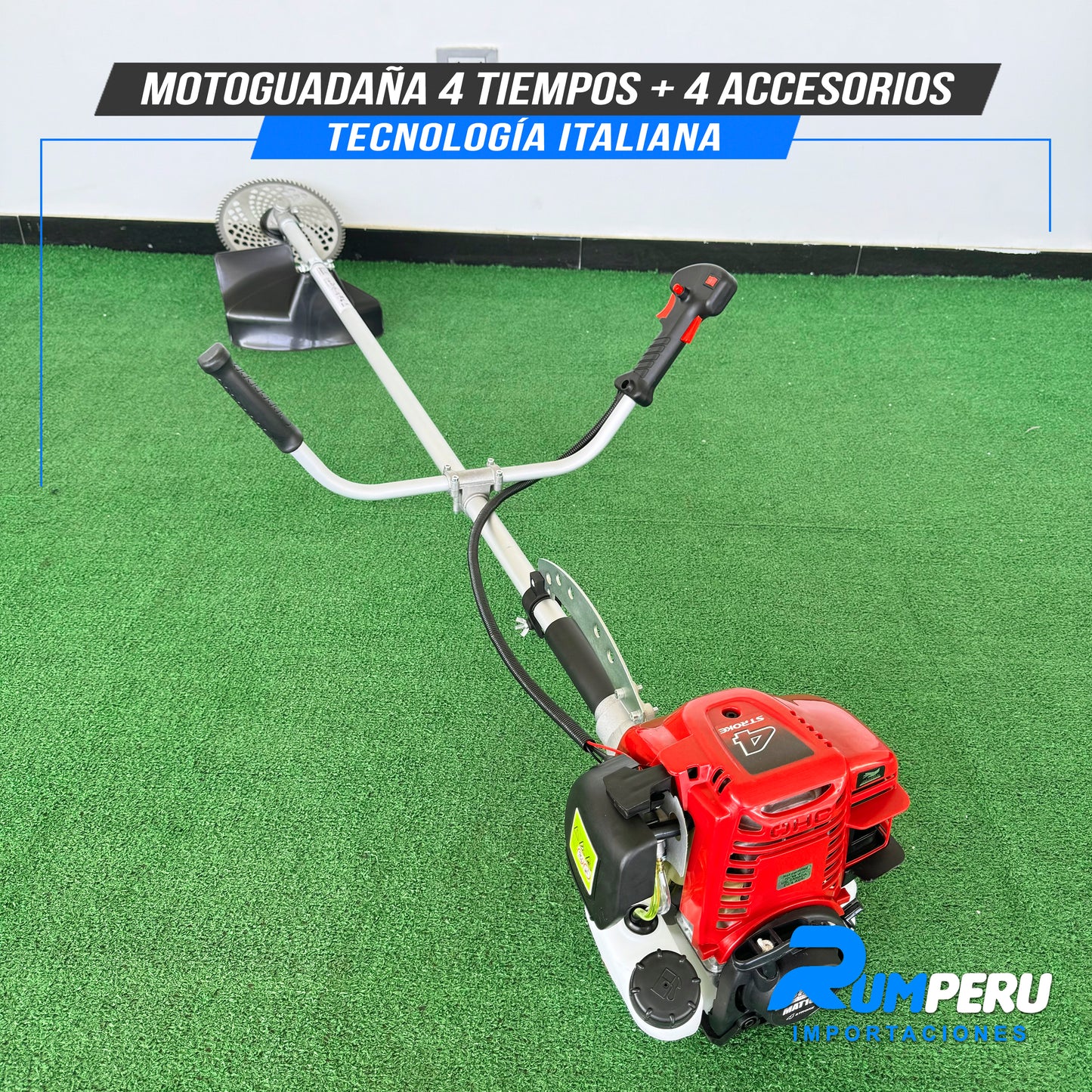 Motoguadaña 3 en 1 Motor 4 Tiempos (Tecnología Italiana)