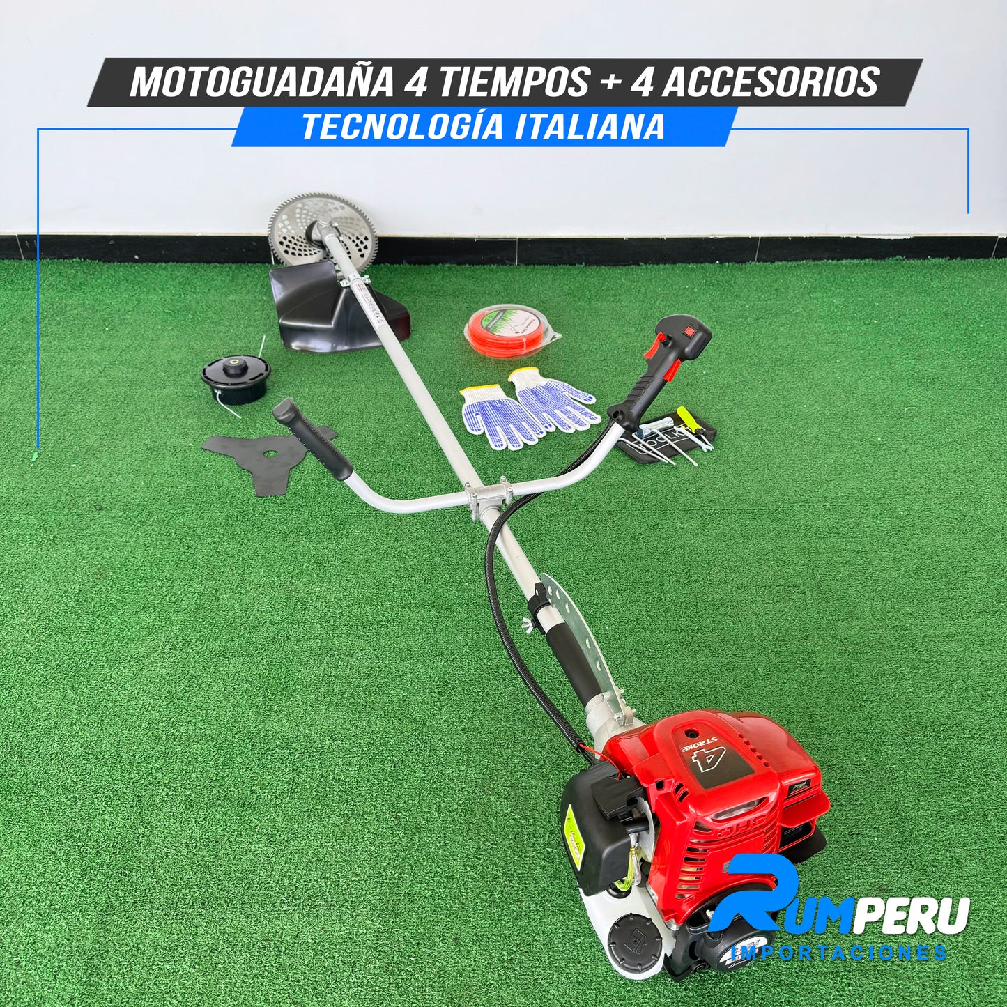 Motoguadaña 3 en 1 Motor 4 Tiempos (Tecnología Italiana)