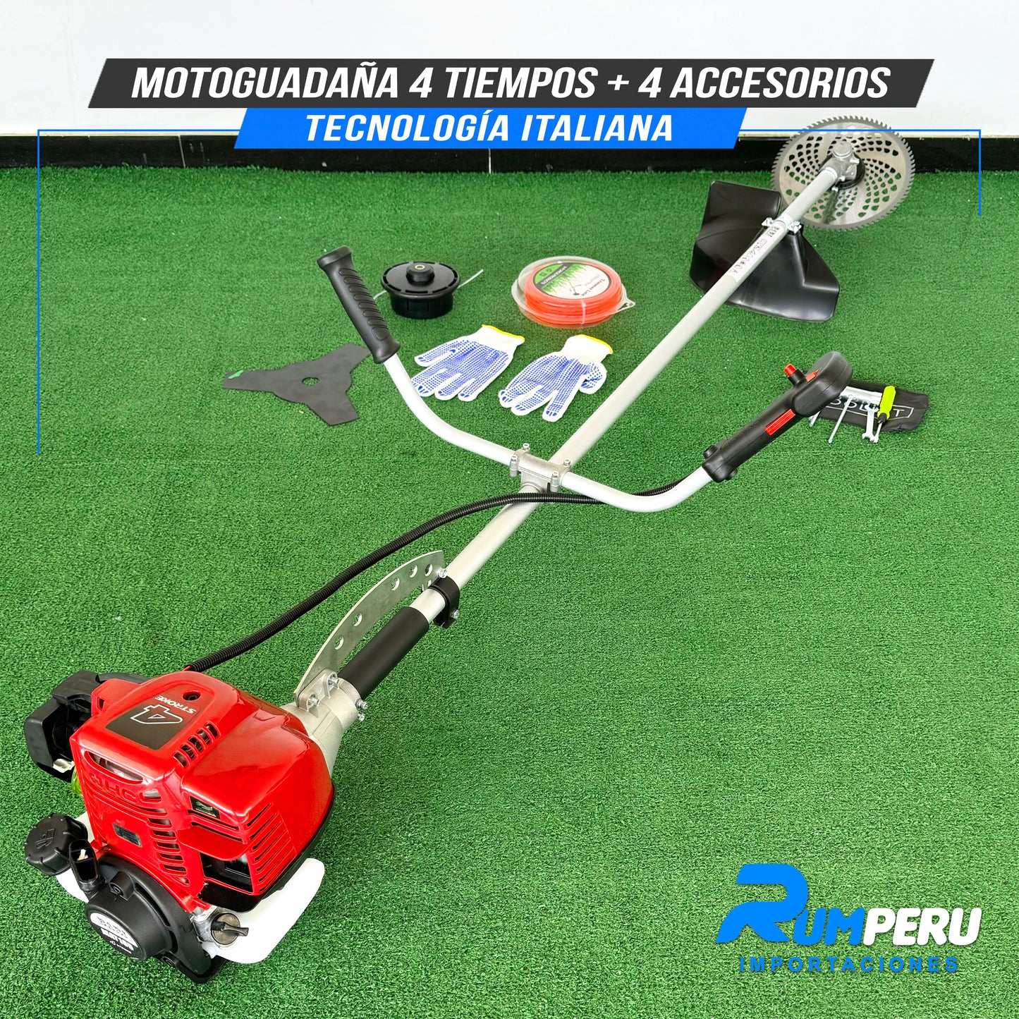 Motoguadaña 3 en 1 Motor 4 Tiempos (Tecnología Italiana)
