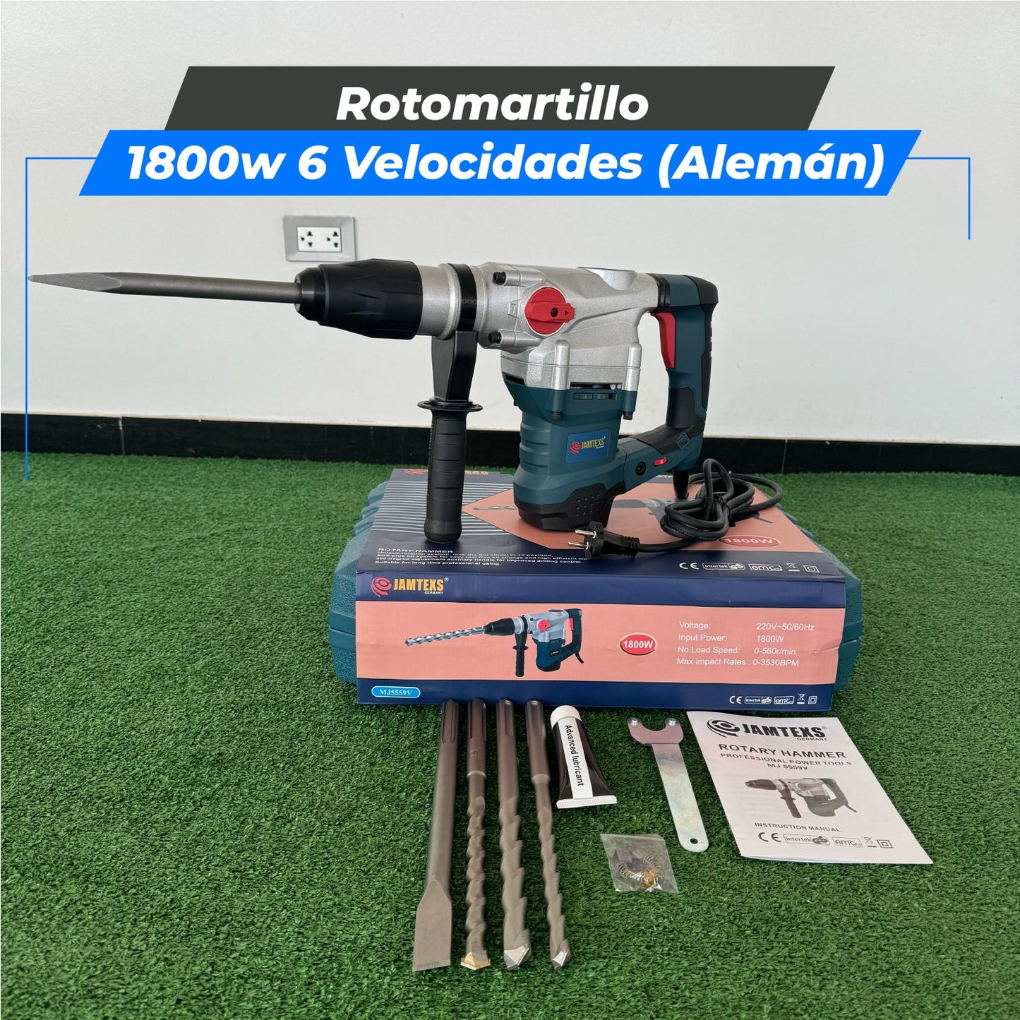 Rotomartillo 1800W (Tecnología Alemana)