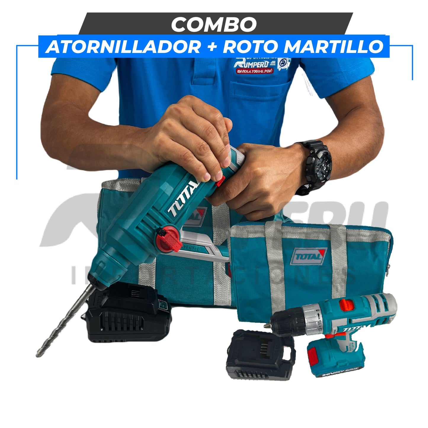 Combo taladro + Rotomartillo
