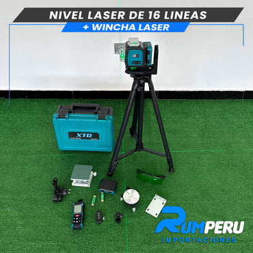 Nivel laser de 16 Líneas + Wincha laser
