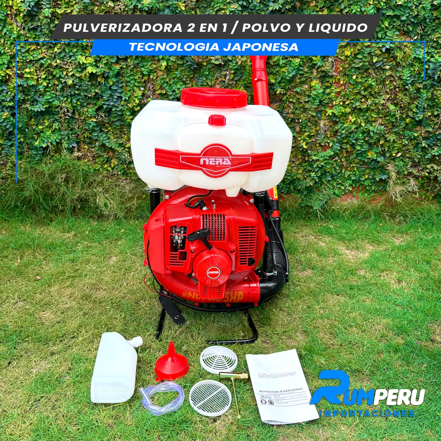 PULVERIZADORA 2 EN 1 /POLVO Y LIQUIDO TECNOLOGÍA JAPONESA