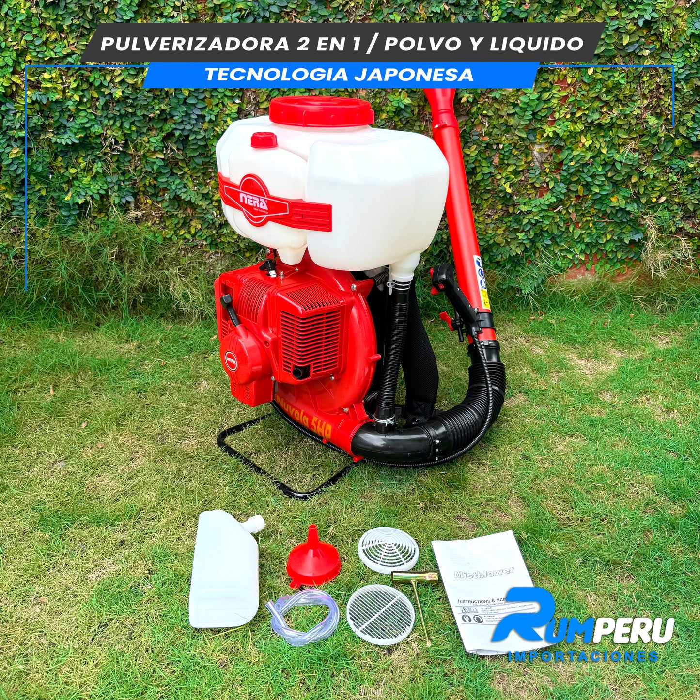 PULVERIZADORA 2 EN 1 /POLVO Y LIQUIDO TECNOLOGÍA JAPONESA