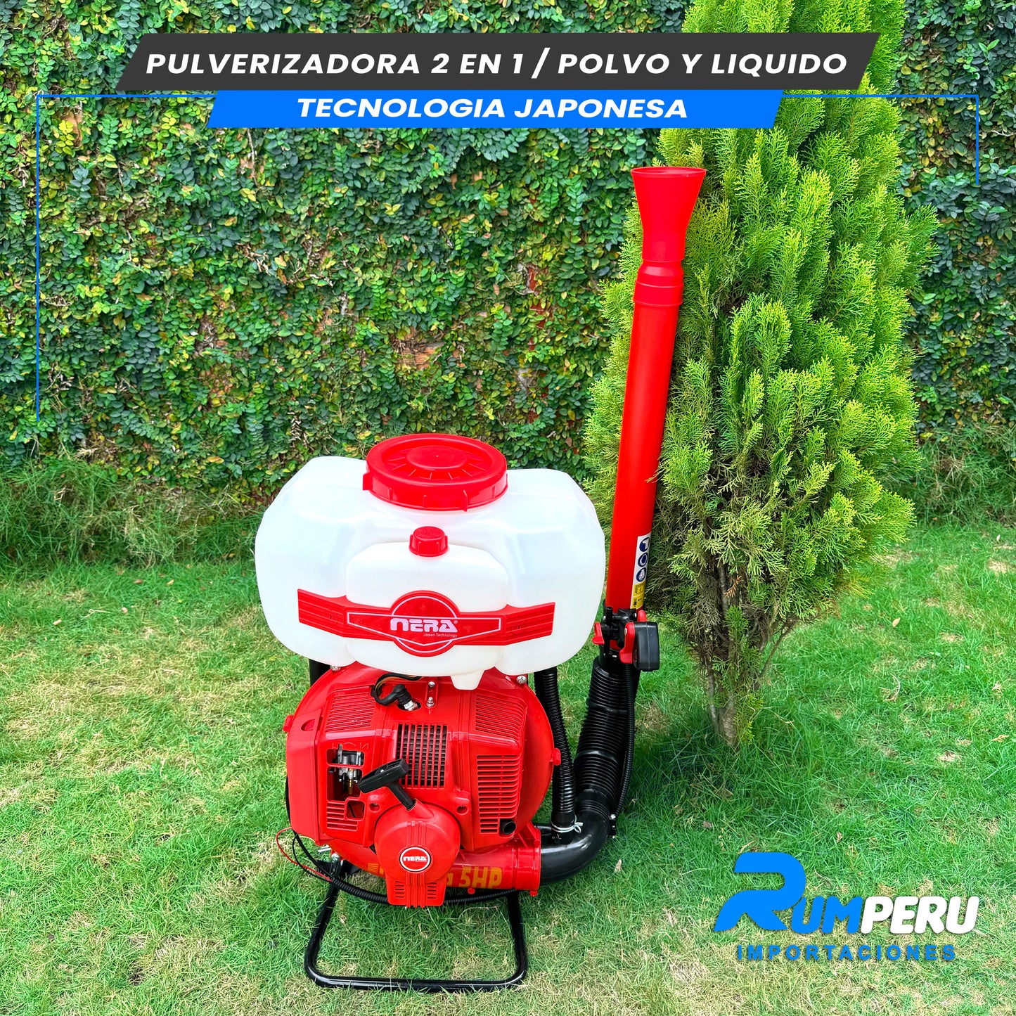 PULVERIZADORA 2 EN 1 /POLVO Y LIQUIDO TECNOLOGÍA JAPONESA