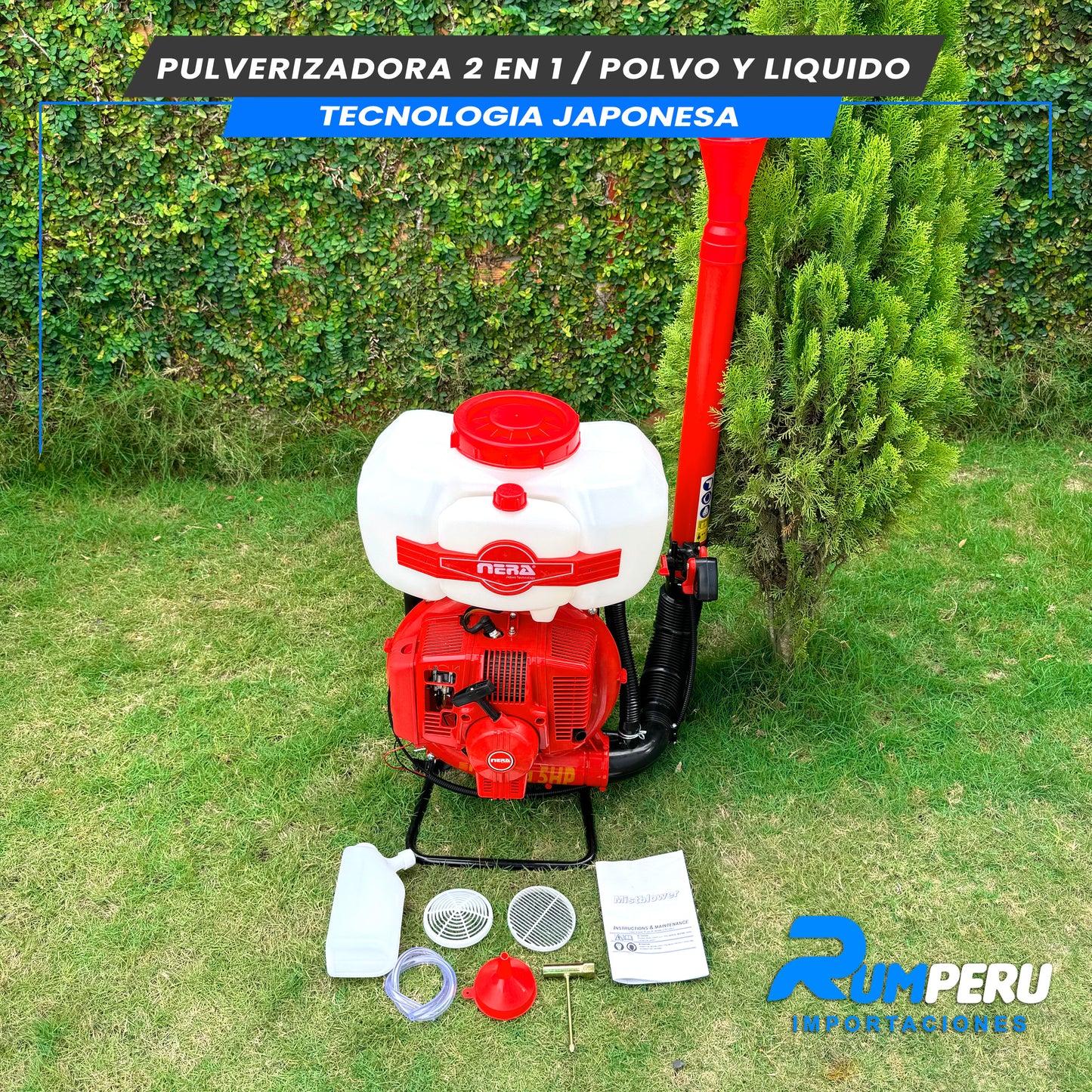 PULVERIZADORA 2 EN 1 /POLVO Y LIQUIDO TECNOLOGÍA JAPONESA