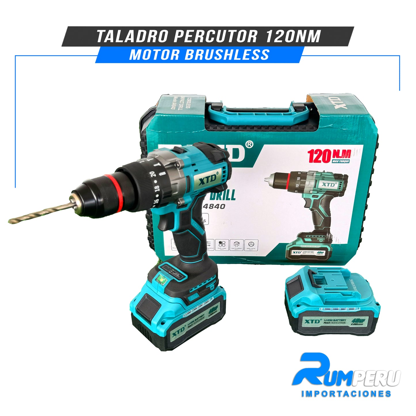 TALADRO PERCUTOR 120NM MOTOR BRUSHLESS