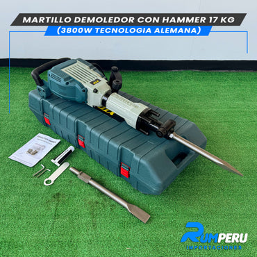Martillo Demoledor 3800w- 17KG ( Tecnología Alemana )