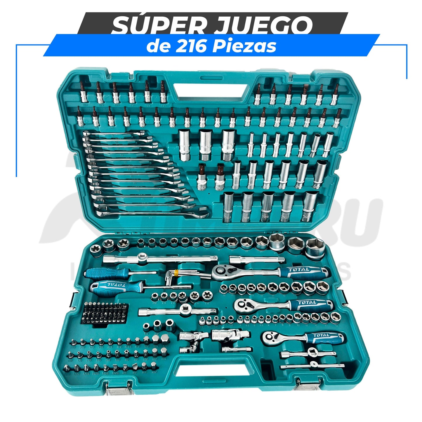 Super Juego de herramientas Combinadas de 216 Piezas