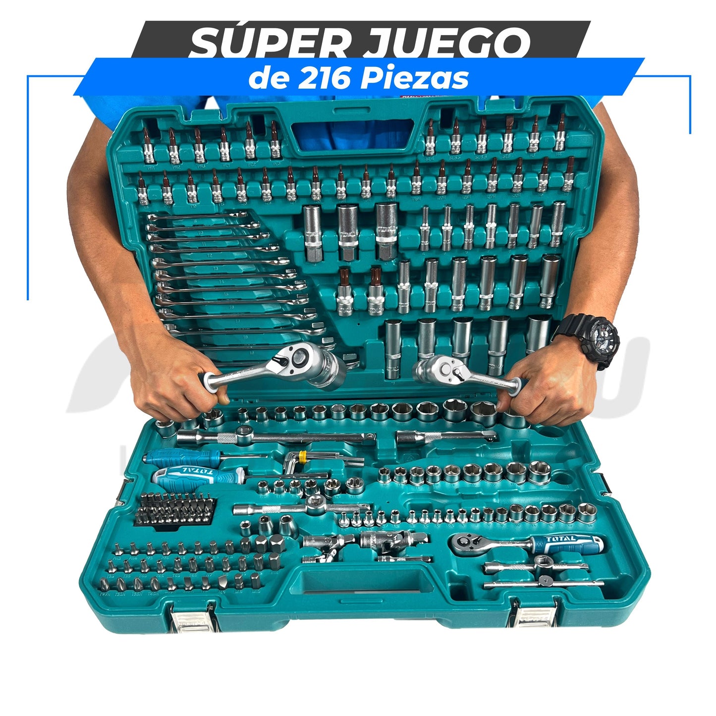 Super Juego de herramientas Combinadas de 216 Piezas