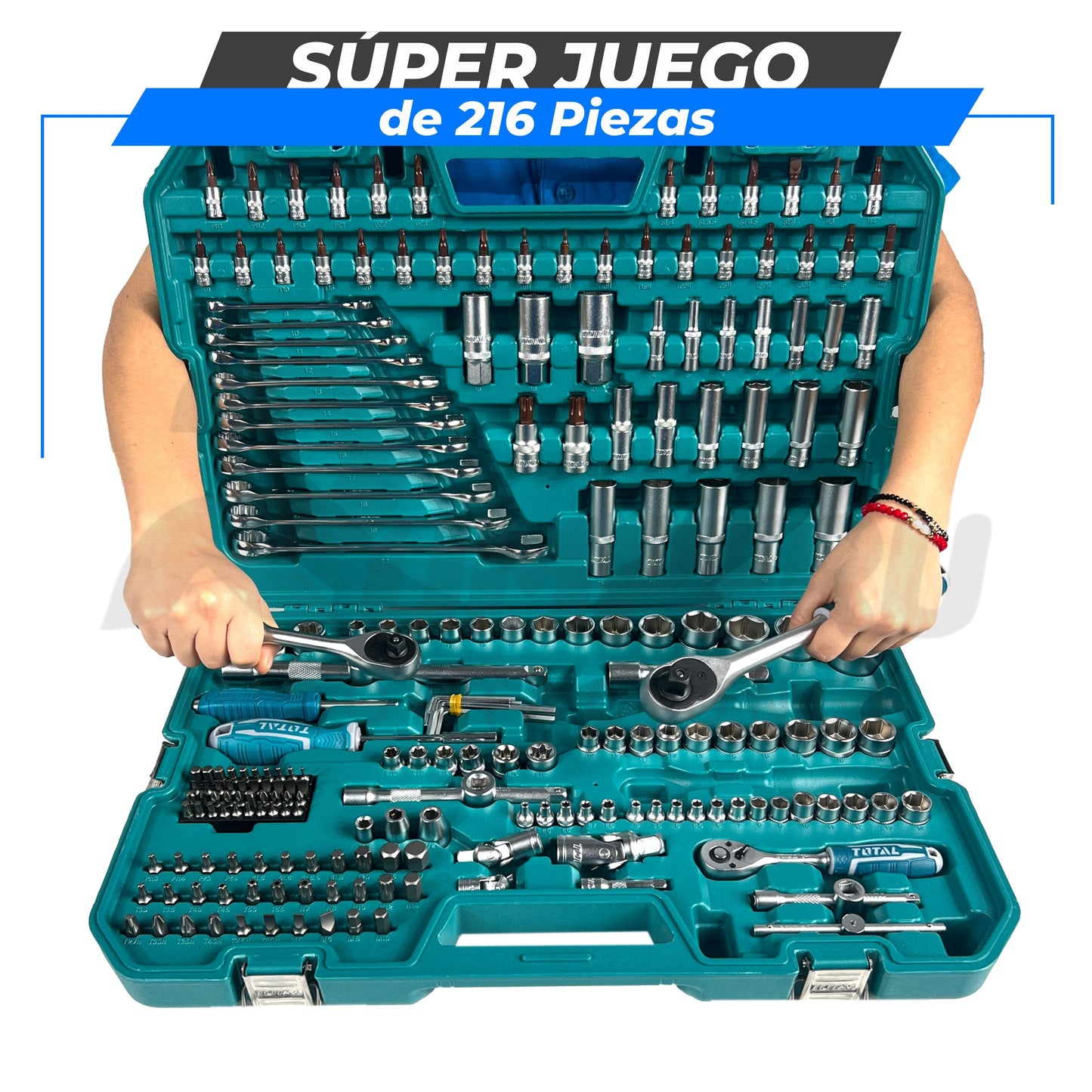 Super Juego de herramientas Combinadas de 216 Piezas