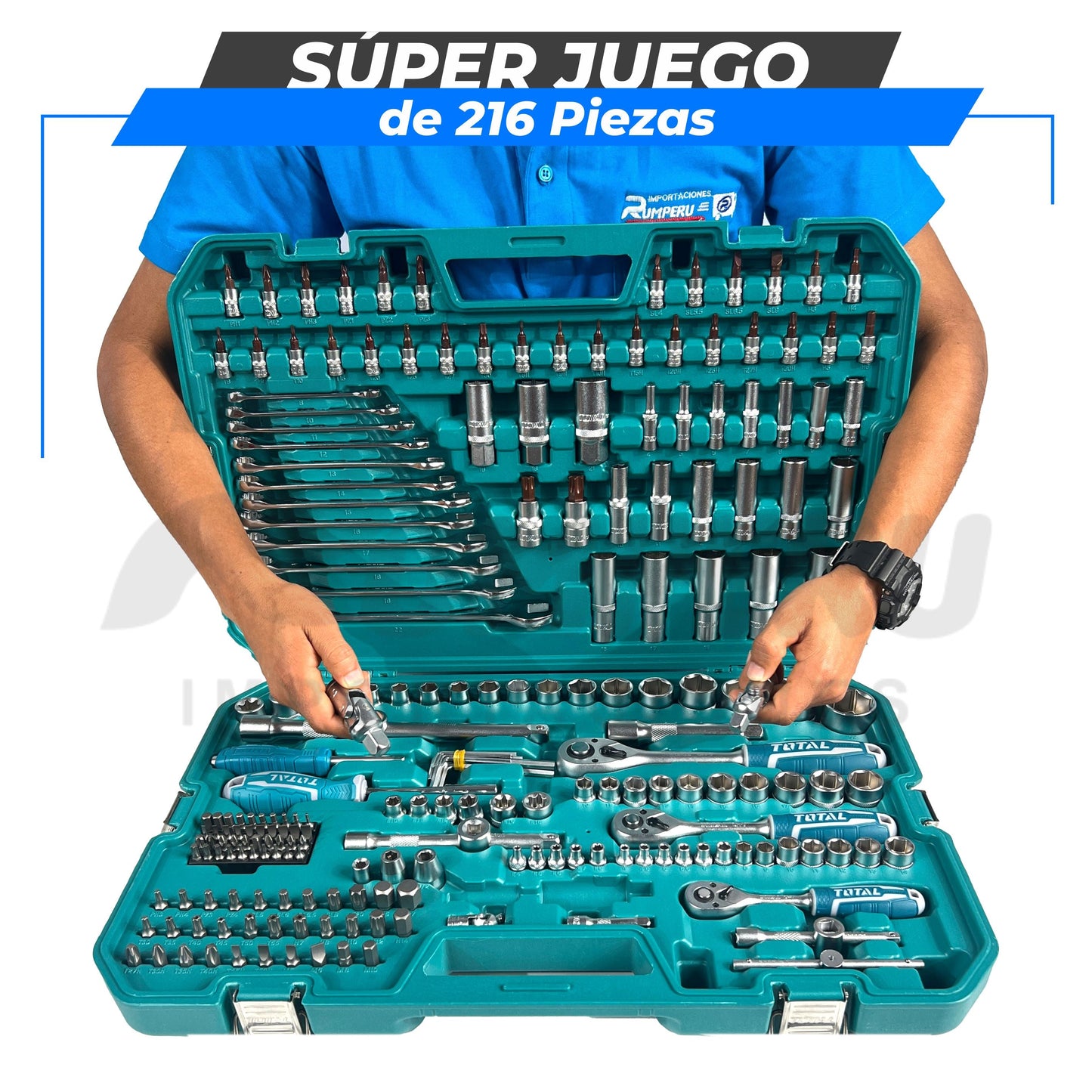 Super Juego de herramientas Combinadas de 216 Piezas