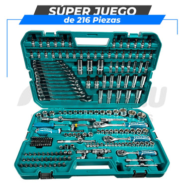 Super Juego de herramientas Combinadas de 216 Piezas