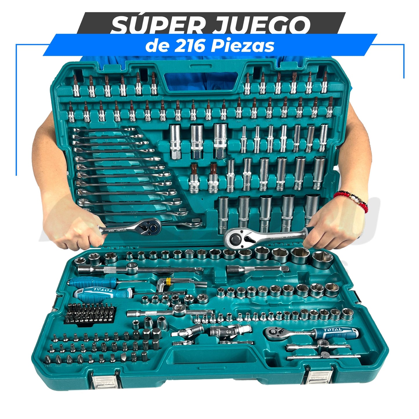 Super Juego de herramientas Combinadas de 216 Piezas