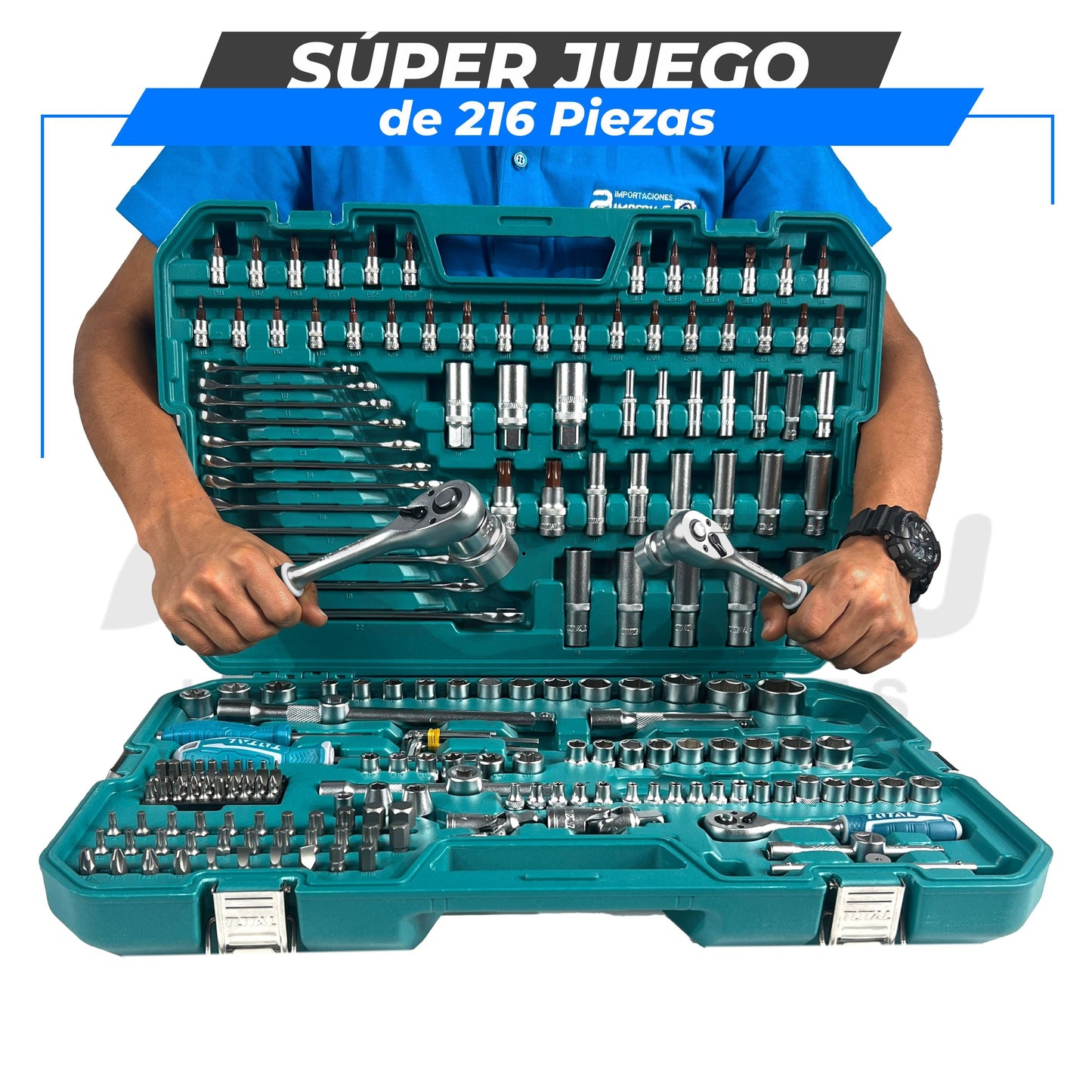 Super Juego de herramientas Combinadas de 216 Piezas