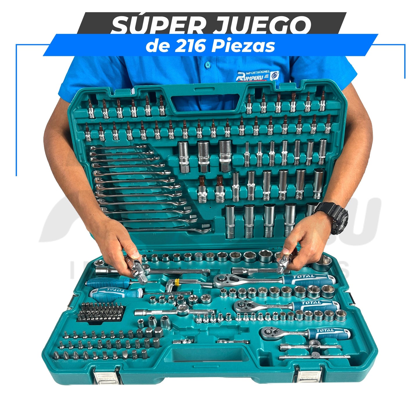 Super Juego de herramientas Combinadas de 216 Piezas